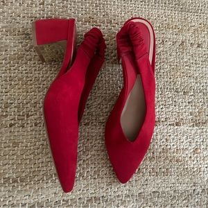 Stradivarius slingback pointed toe heels